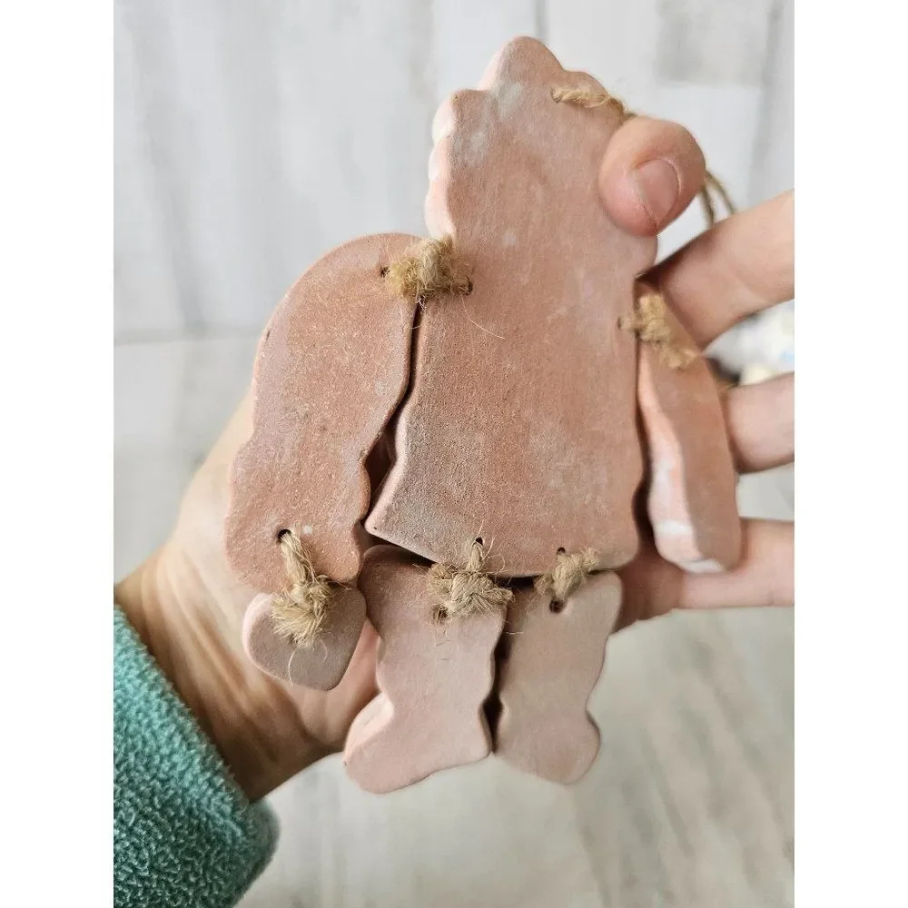 Unique Santa jointed heart ornament‎ Xmas tree vintage